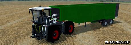Claas Xerion Saddle Trac With Mulde v 0.2