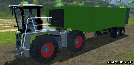 Claas Xerion Saddle Trac With Mulde v 0.1