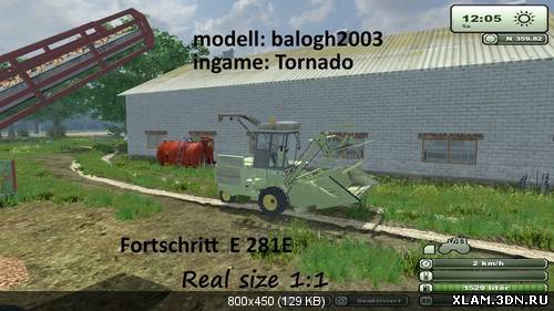 Fortschritt E 281E Mod für Landwirtschafts Simulator 2013 v 2.0 РАСПАКОВАТЬ